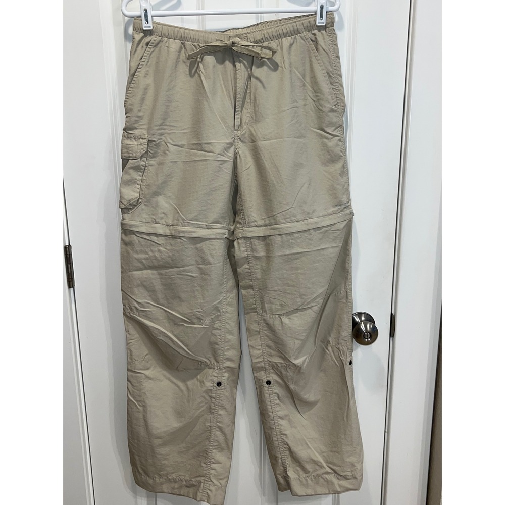 Gander Mtn Convertible Cargo Hiking Pants Womens Size 12 Beige Nylon